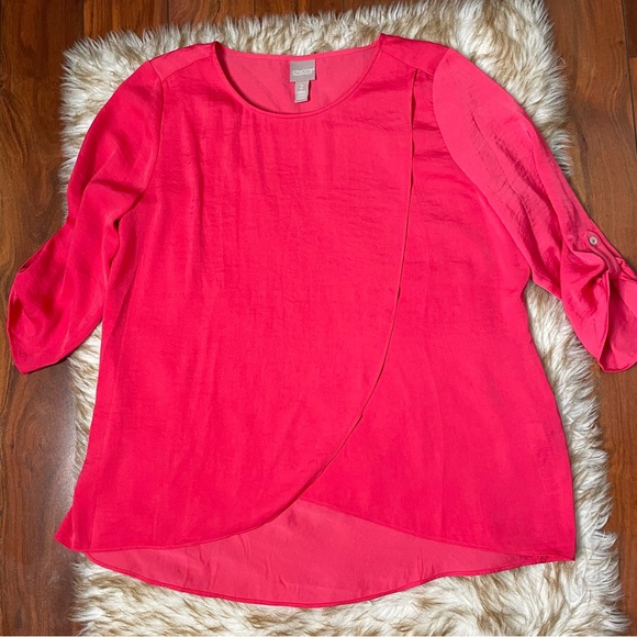 Chico’s silky tulip layered popover blouse. NWOT - Picture 3 of 8